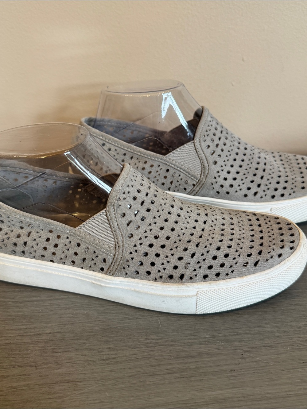 Steve Madden Shoes Womens 7.5 Odonna Loafer Gray Perforated Casual Comfort Flats